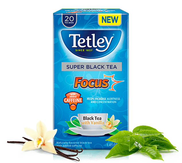 Focus Black Tea Vanilla with Added Caffeine Tetley US