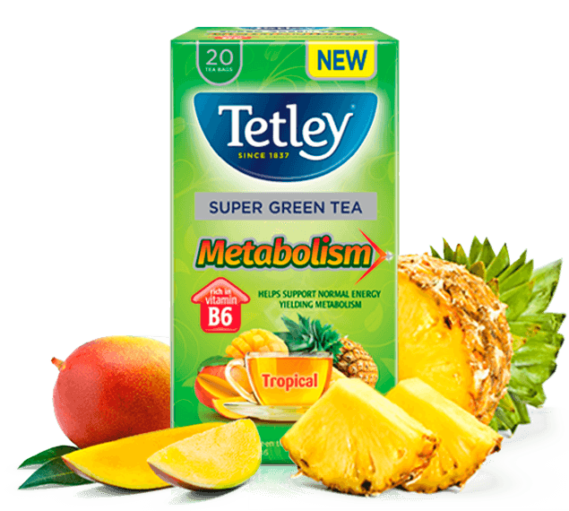 Metabolism Green Tea Tropical with Vitamin B6 Tetley US
